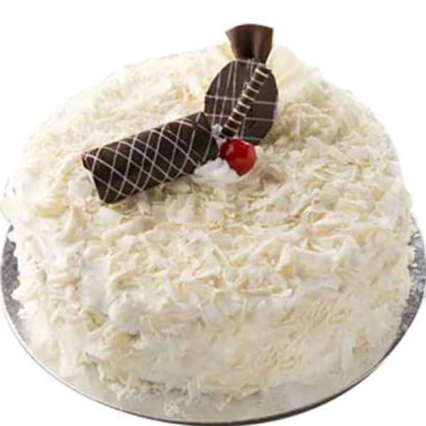 White Forest Anniversary Cake