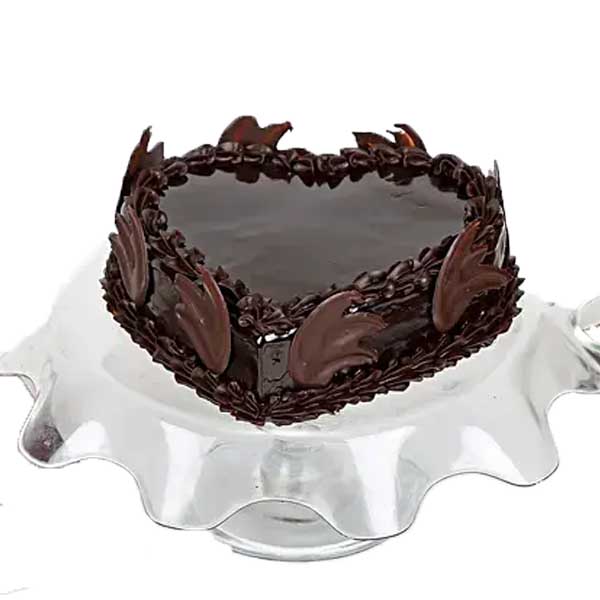 Heart Shaped Dark Chocolate Cake